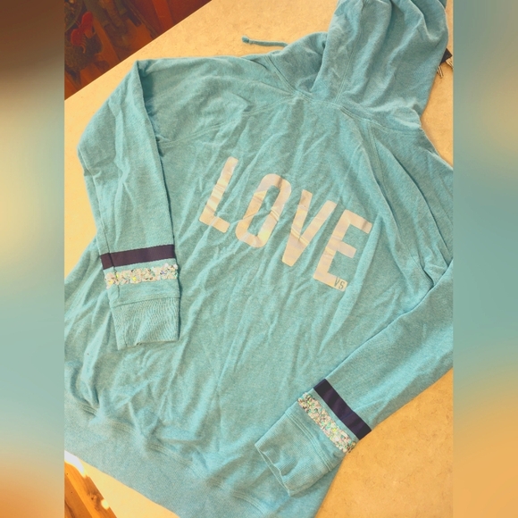Victoria's Secret Tops - 🛒🛍️💥Gently used Victoria’s Secret  hoodie! LOVE BEAUTIFUL COLOR
